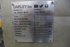 Ножницы Darley гидравлическая гильотина GS 6000 мм x 8 мм Mach4metal = 3449