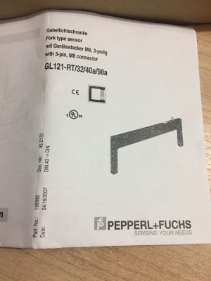 pepperl+fuchs gl121rt фотоэлектрический-щелевой датчик