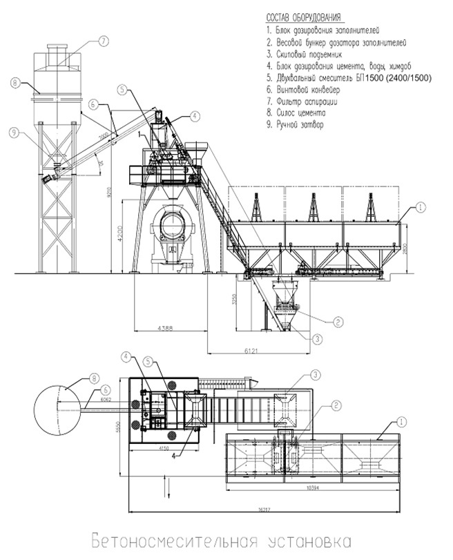 Бетоносмесительный узел БСУ-ST90-3Б СОЛО (85т/час) купить в Орехово ...