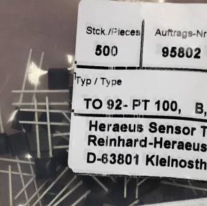 95802 TO92-Pt100, B, -50/+150 Датчик Heraeus Sensor D63801 (500шт.)