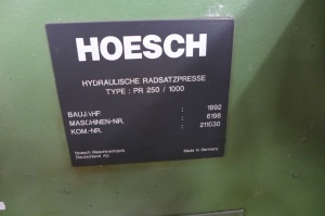 MFD Hoesch PR 250 Запрессовочный пресс для колесных пар для железнодорожного транспорта Mach4metal