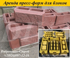 Аренда пресс форм, матрицы для декоративных колотых блоков напрокат в России