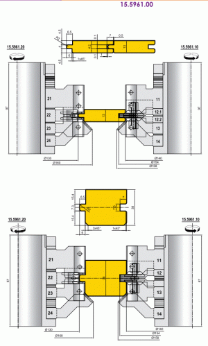 Комплекты фрез для профилирования паркетной доски (15.5961.00, 15.5920.00)