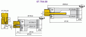 Комплект фрез для изготовления мебельных фасадов (07.704.00, 07.997.00, 07.2766.00, 07.3009.00)