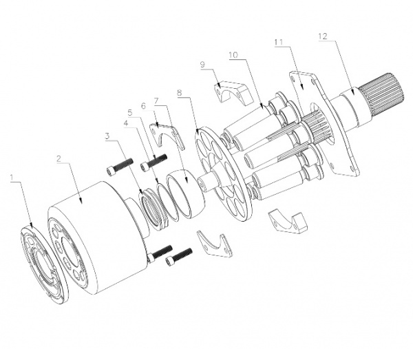 Запчасти и комплектующие для гидронасоса Rexroth A4VSO56