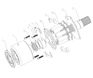 Запчасти и комплектующие для гидронасоса Rexroth A4VSO56