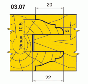 Комплект фрез Иберус для профилирования стояков и перемычек филенчатых дверных полотен (03.07.XX)
