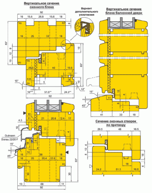 Комплект фрез для профилирования оконных и балконных блоков со стеклопакетом (10.63.00, 10.65.00, (МДЦ))