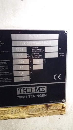 Заточка ракеля THIEME TSC 310