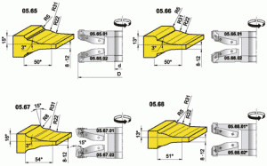 Фрезы для профилирования филёнок с фигурным фигарейным полем (05.65.XX-05.68.XX)