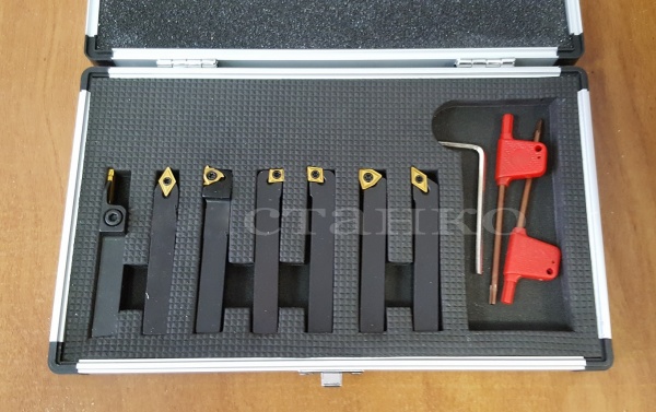 Набор токарных резцов со сменными пластинами сечением 8 мм - 7 шт ...