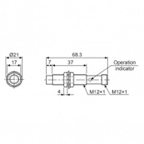 PRDCMLT12-8DC Индуктивный датчик диапазон обнаружения 8мм, M12, тип цилиндрические, 12-24 В постоянного тока Autonics
