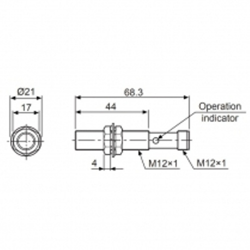 PRDCMLT12-4DC Индуктивный датчик, диапазон обнаружения 4мм, M12 тип, цилиндрические, DC 2 провода Autonics