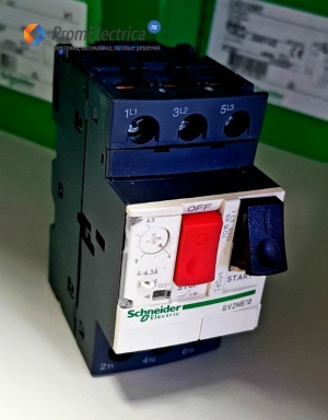 GV2ME10 Автоматический выключатель с комбинированным расцепителем, 4-6.3 Ампер, Schneider Electric