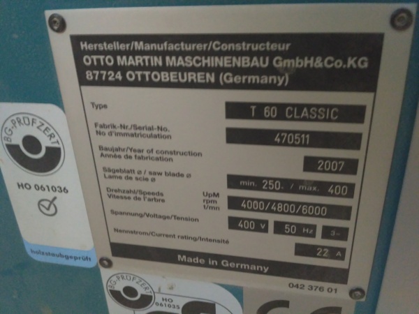 форматно раскроечный станок Martin T60 Classic