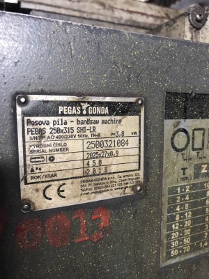 Ленточнопильный станок PEGAS 250x315 SHI-LR