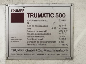 Координатно — пробивной пресс Trumpf TC 500R