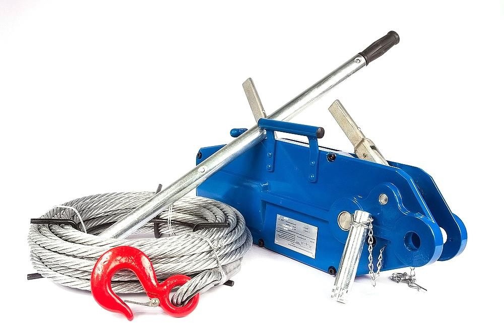 Лебедка ручная рычажная МТМ с тросом 20м 0,8 тн купить в Москве по цене ...