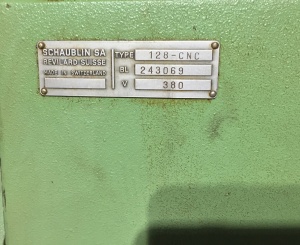 Токарный прецизионный станок с ЧПУ и прутковой подачей ( Ф 32мм.) SCHAUBLIN 128-CNC