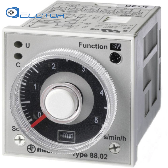 880202300002 Съемные таймеры Finder, 8А, 24…230V AC/DC, 2 контакта CO