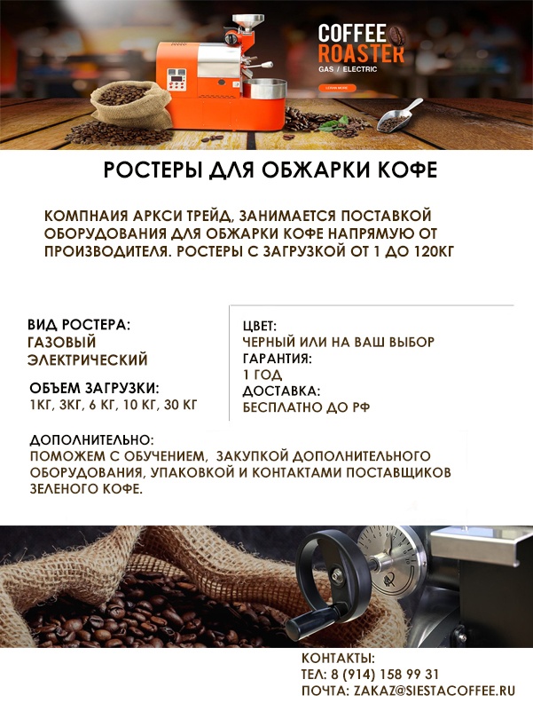 Бизнес план обжарка кофе