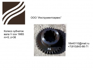 Колесо зубчатое шпиндельной бабки 1М65 z=36