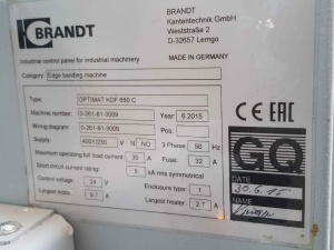 Кромкооблицовочный станок Brandt KDF-650/1650 Ambition, 2015 г.в. в отличном состоянии