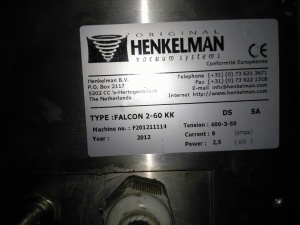 Вакуумная упаковочная машина HENKELMAN FALCON 2-60KK. (с функцией газации) 2012 г