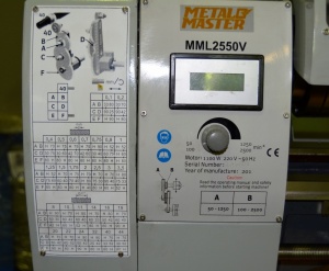 Бытовой токарный станок по металлу MML 2550 V