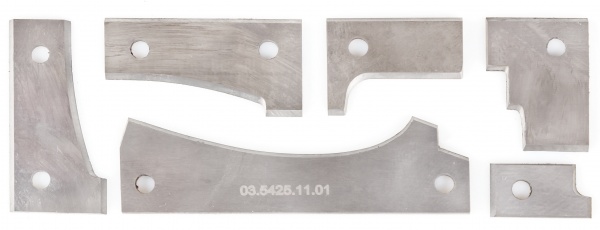 Заточка и профилирование ножей по чертежам и образцам заказчика из бланкет с насечкой и твердосплавных пластин