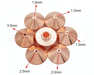 Оригинальное одинарное сопло 2,5 мм Worthing WNS-2825 для оптоволоконного лазерного резака