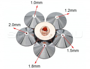 Оригинальное двойное сопло 1,5 мм Worthing WND-2815 для оптоволоконного лазерного станка