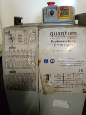 станок токарный настольный Quantum D210x400