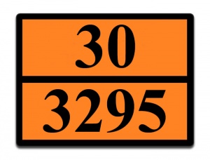 Оранжевая табличка опасный груз 30-3295 (дистиллят газового конденсата)