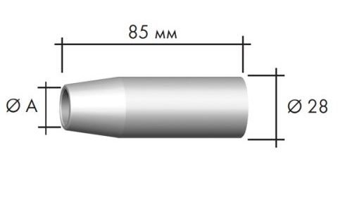 Сопло медное никелированное RF-45