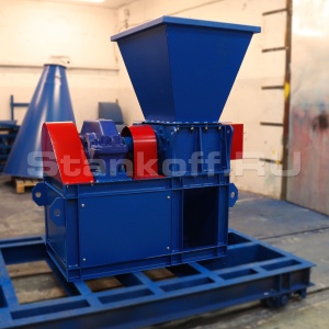 Двухвальный шредер для пластика, резины, древесины, бумаги, стекла ДШВ-мини 400