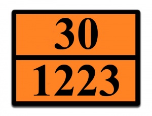 Оранжевая табличка опасный груз 30-1223 (керосин)