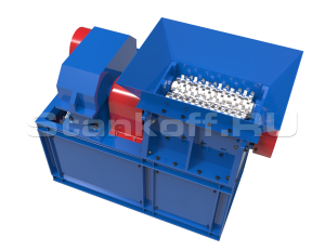 Двухвальный шредер для пластика, резины, древесины, бумаги, стекла ДШВ-мини 400