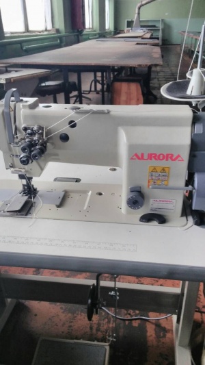 Двухигольная промышленная швейная машина для тяжелых материалов A-878 Aurora