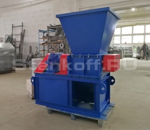 Двухвальный шредер для пластика, резины, древесины, бумаги, стекла ДШВ-мини 400