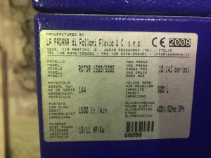 Винтовой компрессор с осушителем La Padana Rotor 1500/500E (Италия)