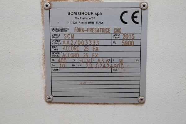 SCM Accord 25FX пятиосевой деревообработывающий станок с ЧПУ