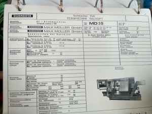 токарные станки с ЧПУ GILDEMEISTER MAX MULLER модель MD 3 S, пр-во Герман