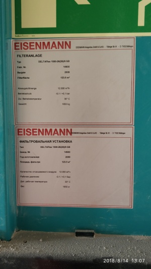 Комплект оборудования для участка покраски Eisenmann