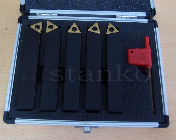 Набор токарных резцов со сменными пластинами сечением 16 мм - 5 шт