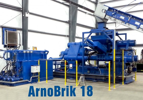 полная линия для переработки металлической стружки ArnoBrik тип HSB 18 434