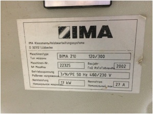 Обрабатывающий центр с ЧПУ IMA BIMA 210 300/120