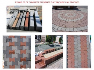 Вибропресс для производства тротуарной плитки, бордюров, бетонных блоков Sumab R-400