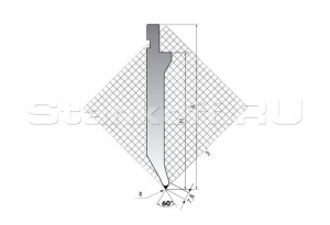 Пуансон для листогибочных прессов TOP.175-60-R08/FA