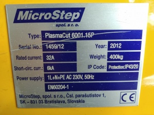 Установка плазменной резки MicroStep PlasmaCut 6001.15P